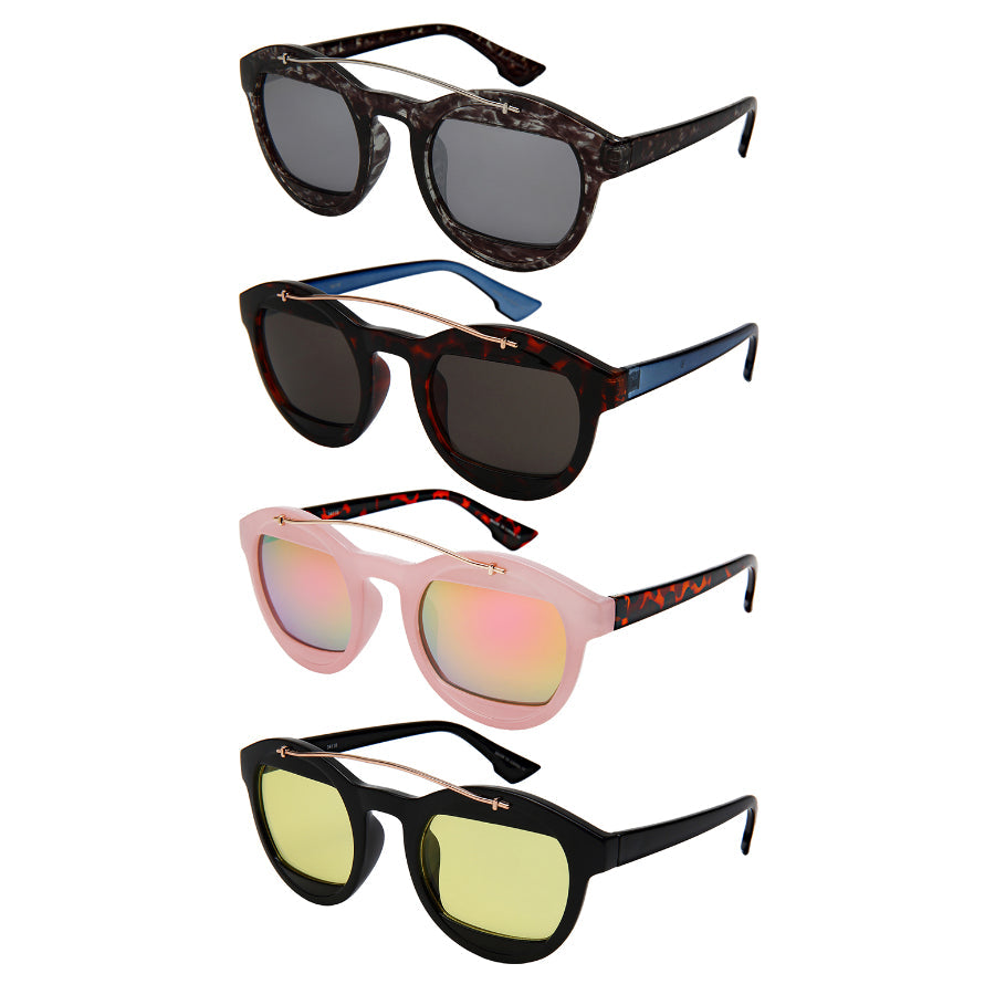 GEOMETRIC STYLE BULK WHOLESALE SUNGLASSES 34110-REV