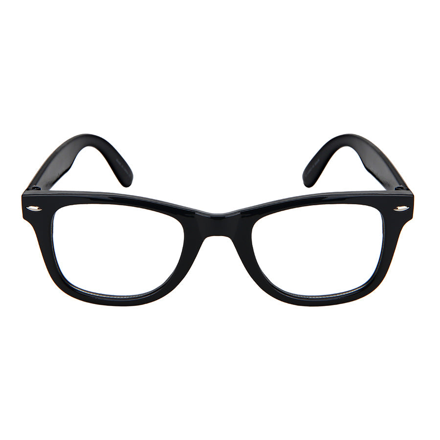 HORNED RIM UNISEX BULK WHOLESALE CLEAR SUNGLASS 5401C-CL