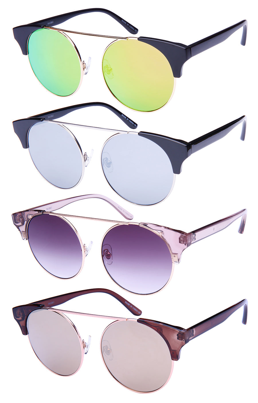 ROUND WOMEN SUNGLASSES IN BULK 541061-FLREV