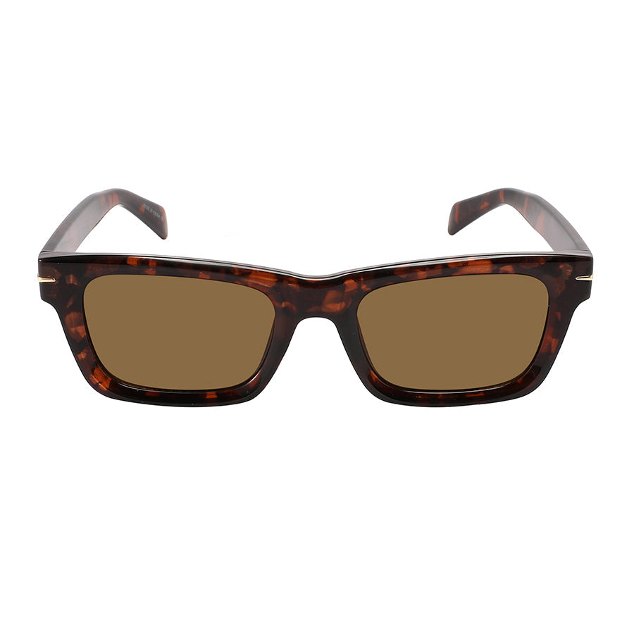 SQUARE HORN-RIM UNISEX SUNGLASS 541146-FLCR
