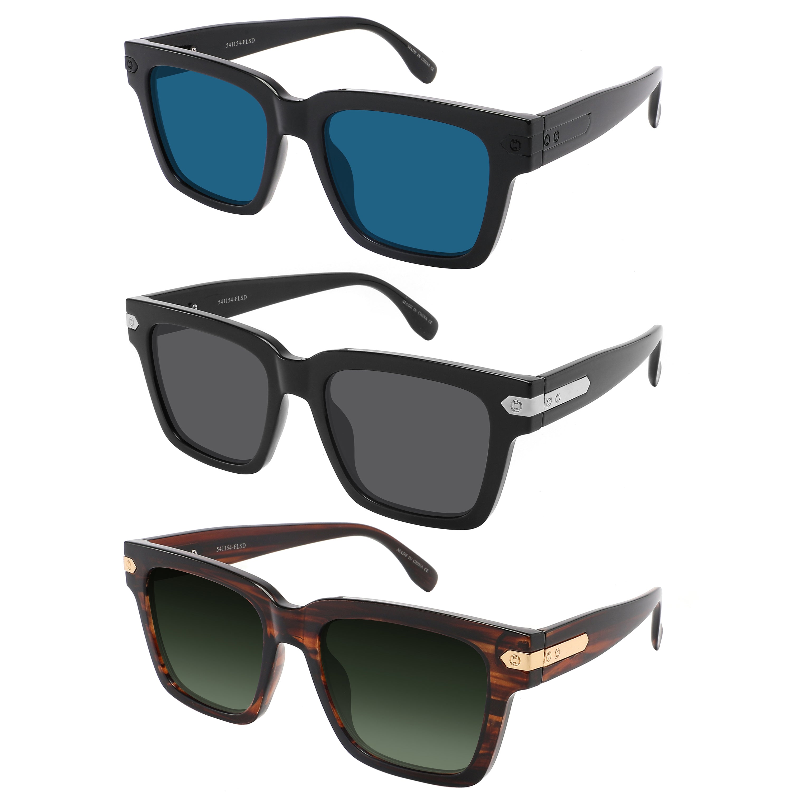 CLASSIC HORN-RIM UNISEX SUNGLASS 541154-FLSD