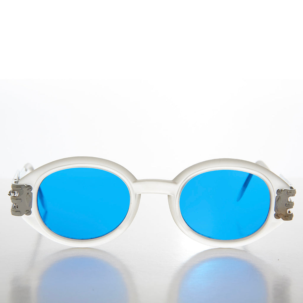 Industrial Oval 90s Vintage Sunglasses - Alavian