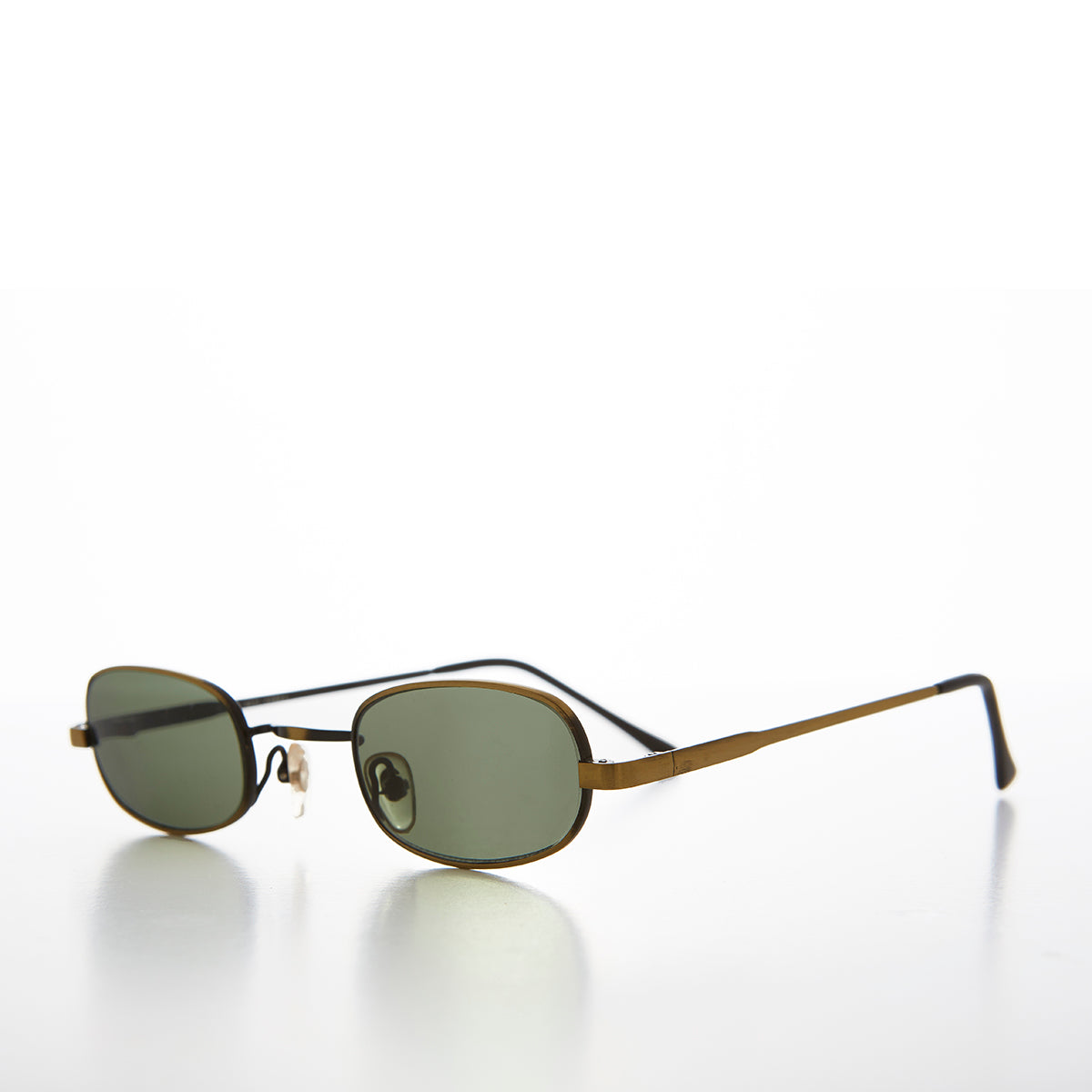 Tiny Half Frame Rectangular 90s Vintage Sunglass - Carson