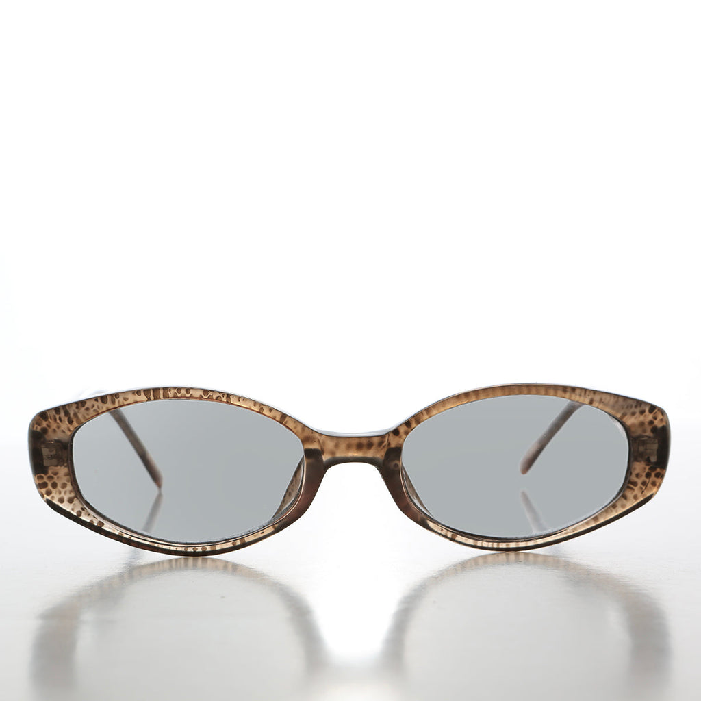 90s Oval Sunglasses with Light Tinted Lenses - Helena