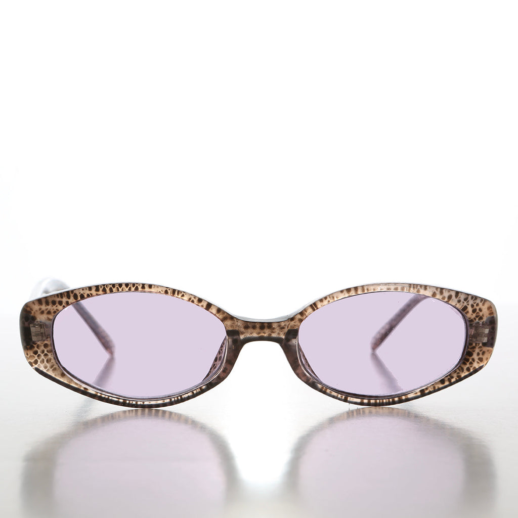 90s Oval Sunglasses with Light Tinted Lenses - Helena