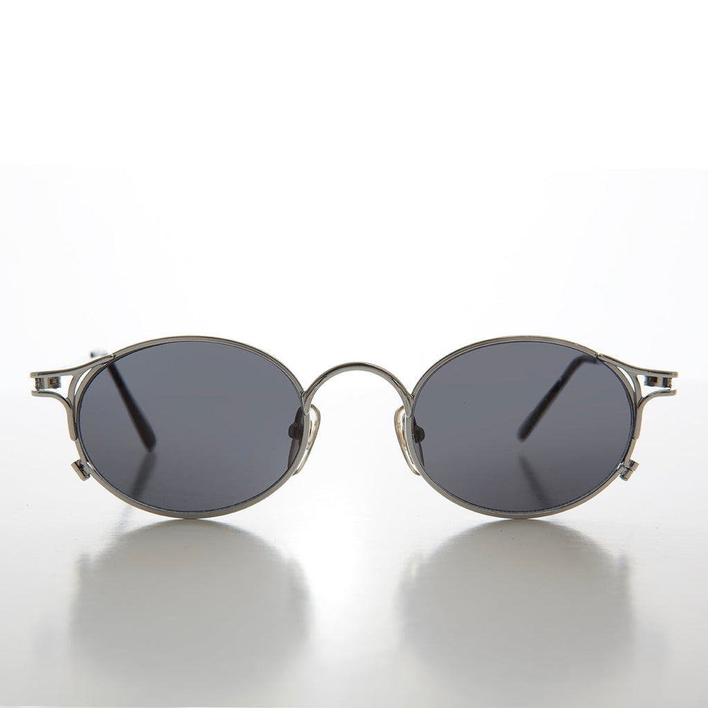 Metal Oval 90s Vintage Sunglasses - Webb
