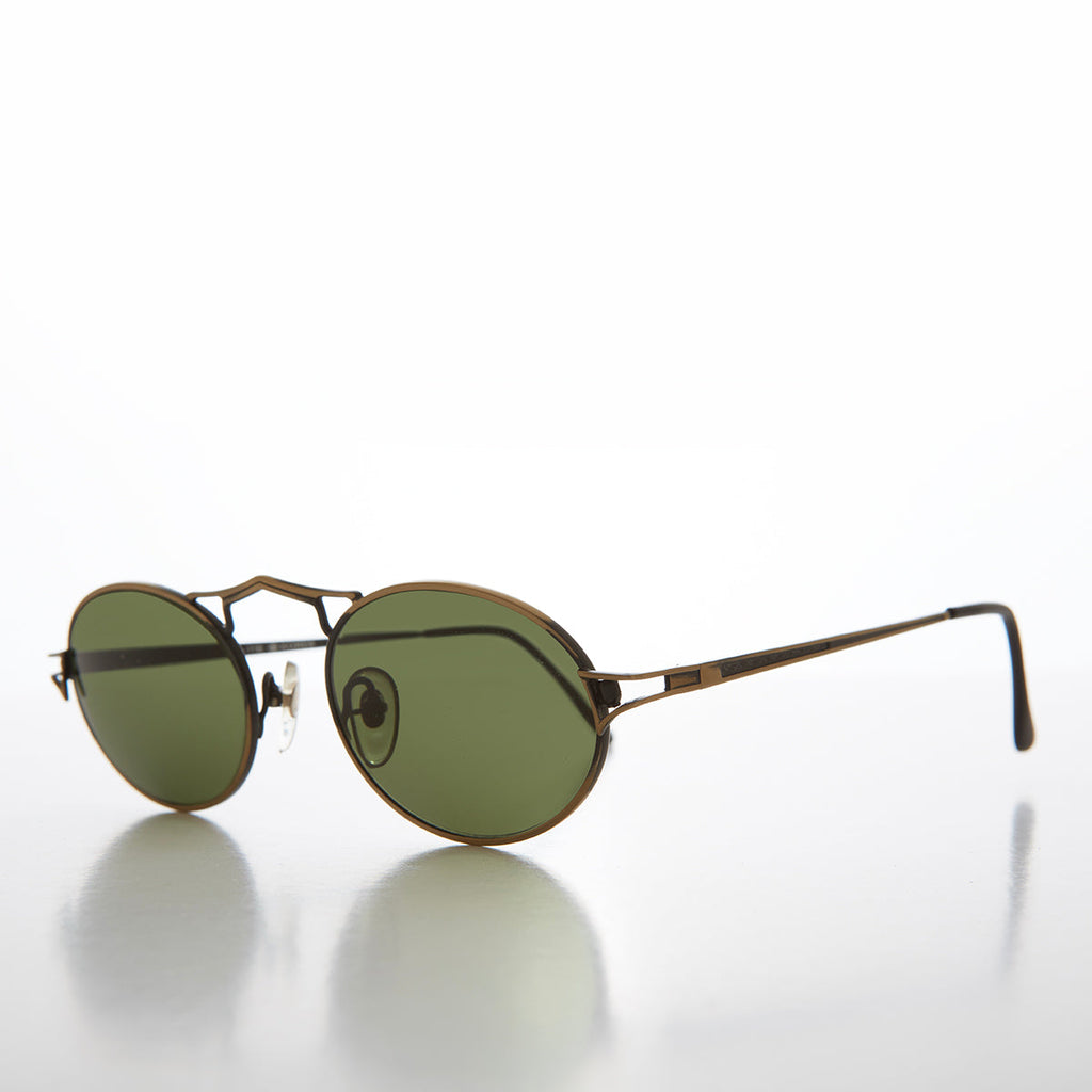 Oval Metal Steampunk Sunglass - Wyman